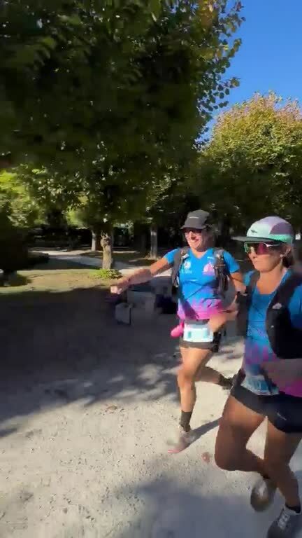 Arrivées trail Pons Aghate et Chloé